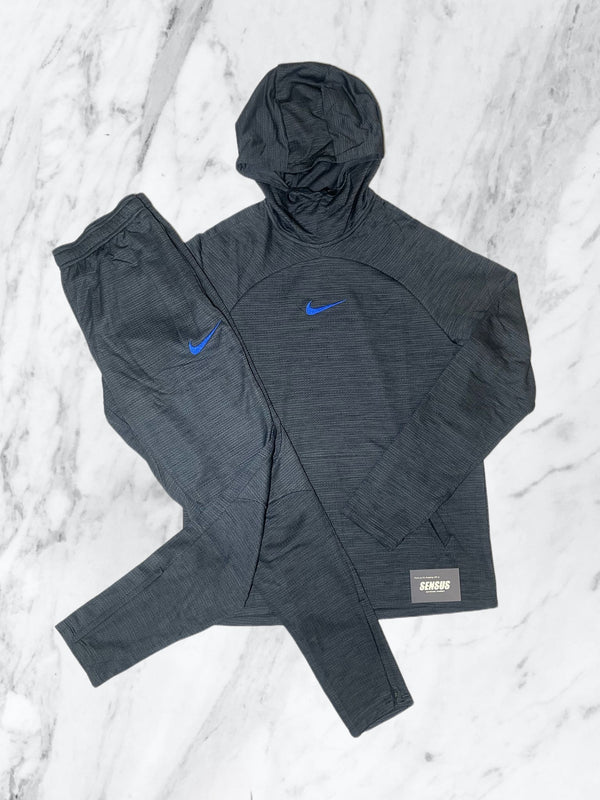 Nike Dri Fit Academy Hooded Set Grey/Hyper Blue